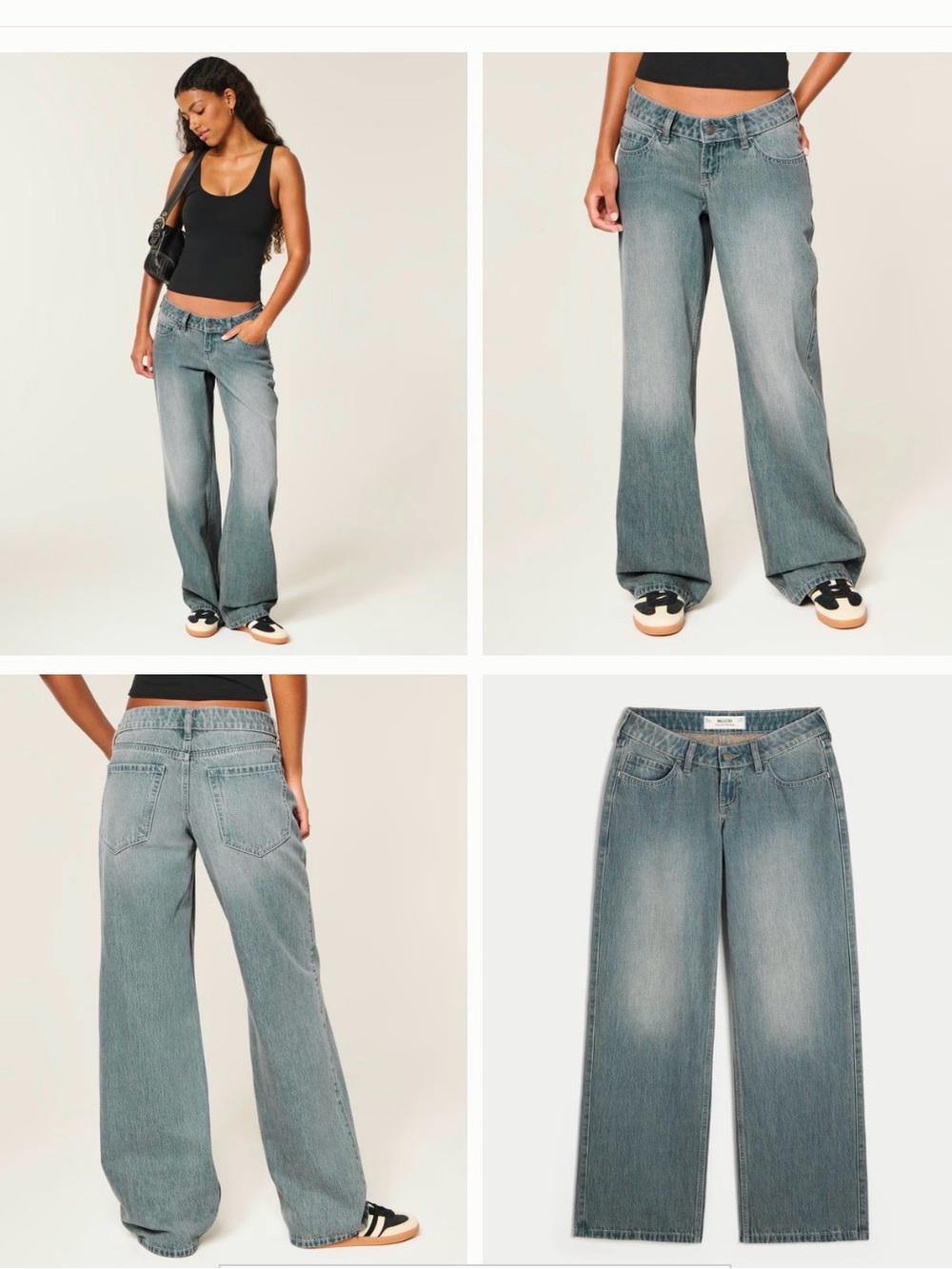 Ultra Low-Rise Dark Wash Baggy Jeans